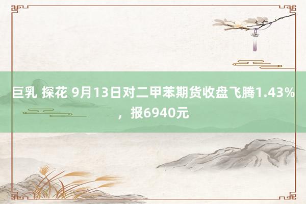 巨乳 探花 9月13日对二甲苯期货收盘飞腾1.43%，报6940元