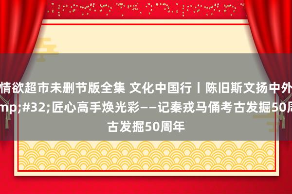 情欲超市未删节版全集 文化中国行丨陈旧斯文扬中外&#32;匠心高手焕光彩——记秦戎马俑考古发掘50周年