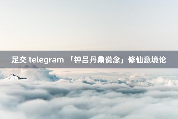 足交 telegram 「钟吕丹鼎说念」修仙意境论