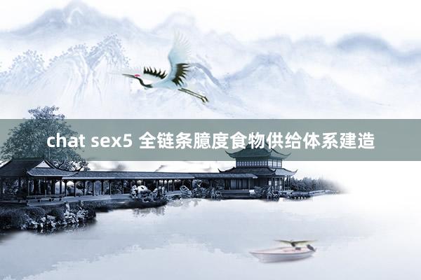 chat sex5 全链条臆度食物供给体系建造