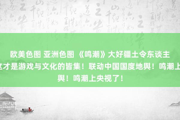 欧美色图 亚洲色图 《鸣潮》大好疆土令东谈主颠簸！这才是游戏与文化的皆集！联动中国国度地舆！鸣潮上央视了！