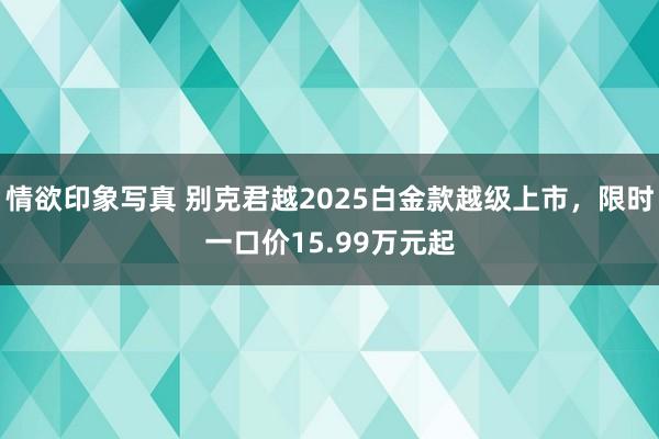 情欲印象写真 别克君越2025白金款越级上市，限时一口价15.99万元起