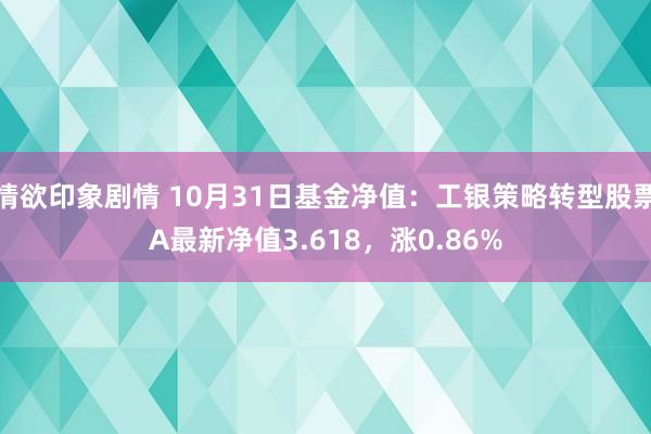 情欲印象剧情 10月31日基金净值：工银策略转型股票A最新净值3.618，涨0.86%