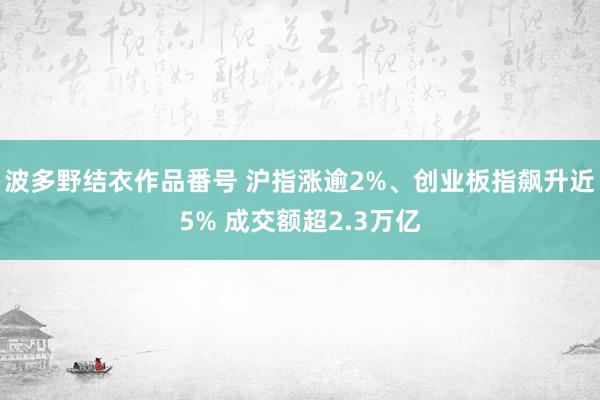 波多野结衣作品番号 沪指涨逾2%、创业板指飙升近5% 成交额超2.3万亿