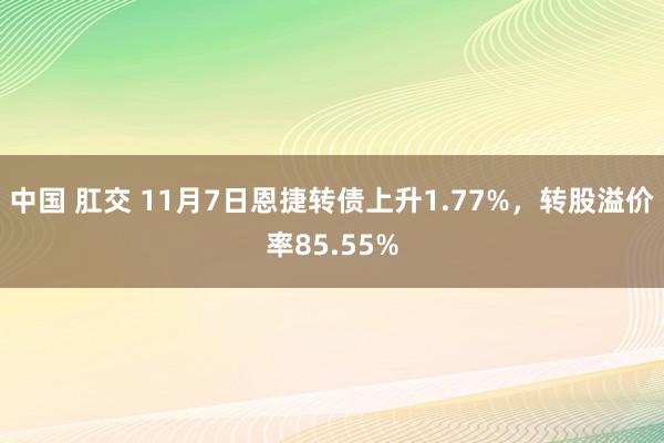 中国 肛交 11月7日恩捷转债上升1.77%，转股溢价率85