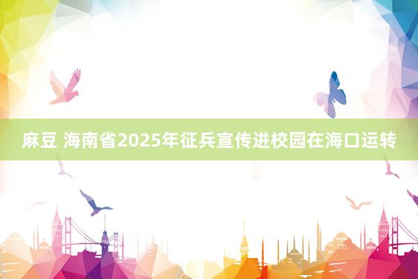 麻豆 海南省2025年征兵宣传进校园在海口运转