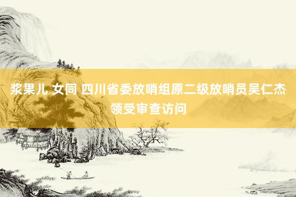 浆果儿 女同 四川省委放哨组原二级放哨员吴仁杰领受审查访问