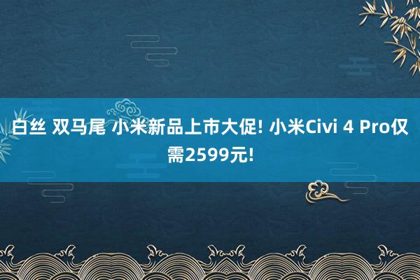 白丝 双马尾 小米新品上市大促! 小米Civi 4 Pro仅需2599元!