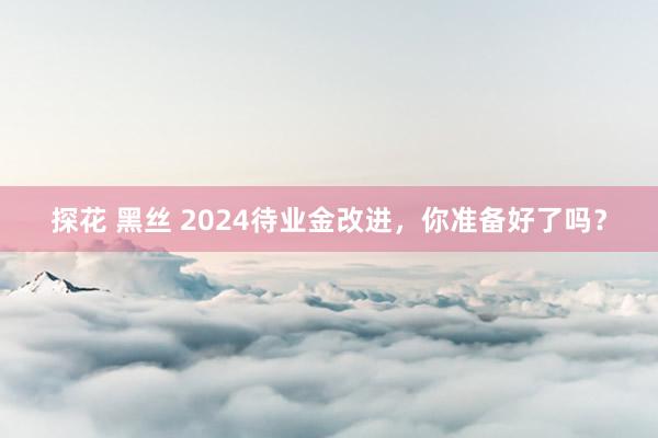 探花 黑丝 2024待业金改进，你准备好了吗？