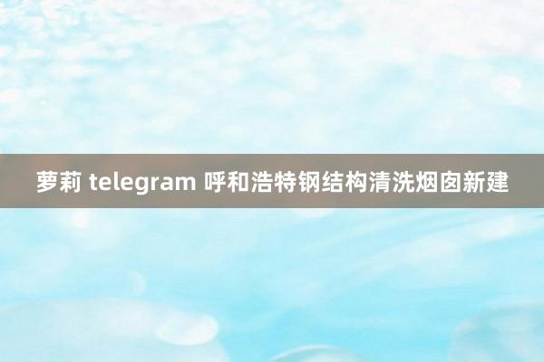 萝莉 telegram 呼和浩特钢结构清洗烟囱新建